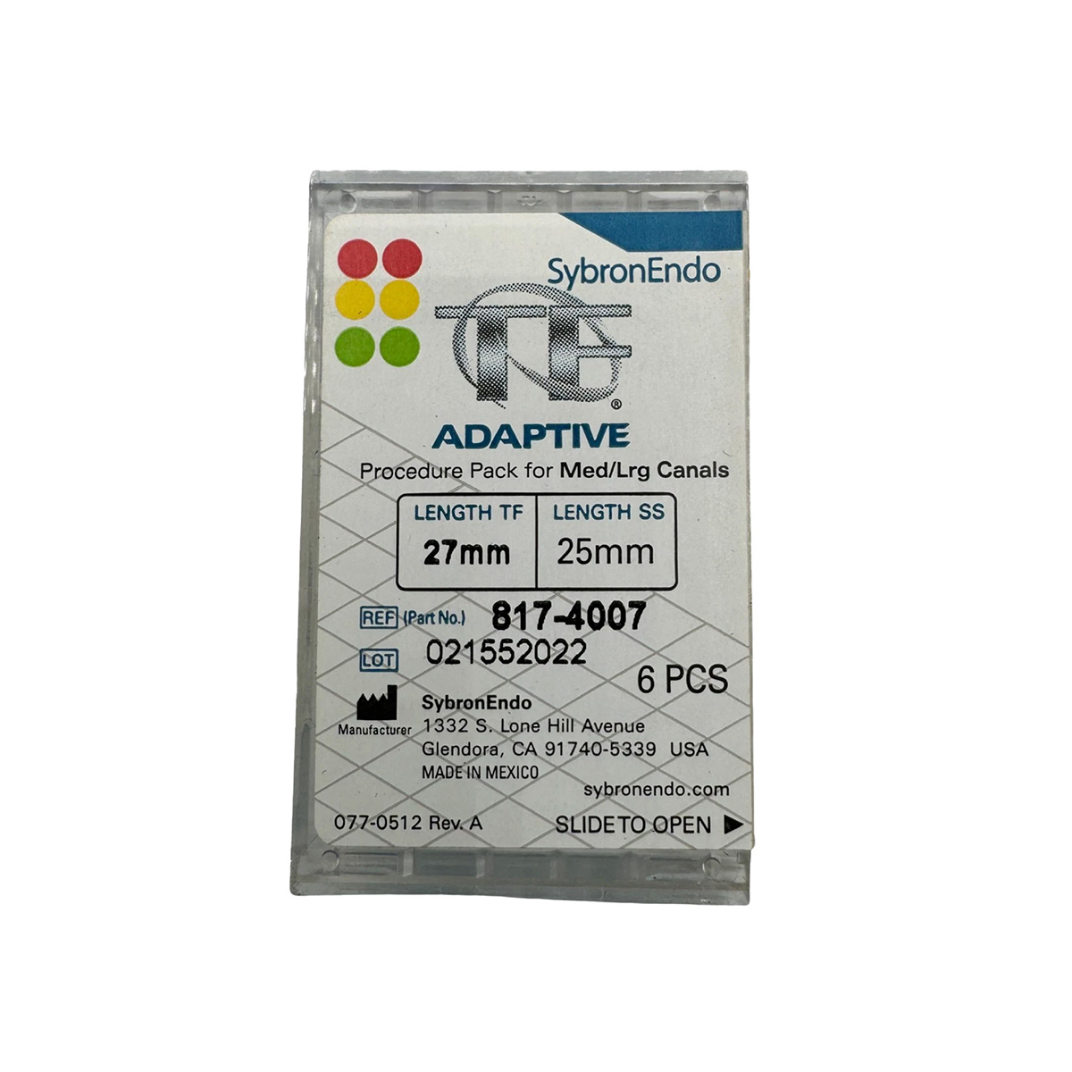 Kerr SybronEndo TF Adaptive Small Canal Kit - 27mm (6-Pack) | SKU: W-817-4007