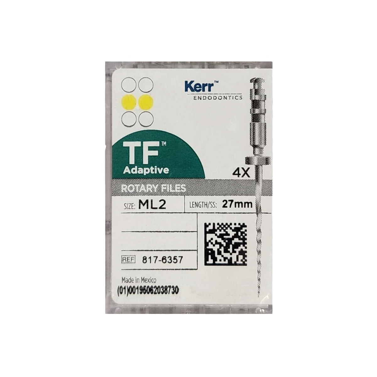 Kerr TF Adaptive Rotary File Refill - ML2 (35/.06) 27mm (4-Pack) | SKU: W-817-6357